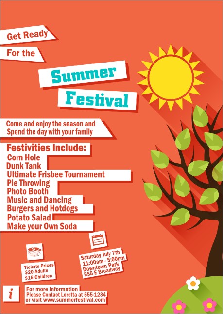Summer Cut Paper Club Flyer