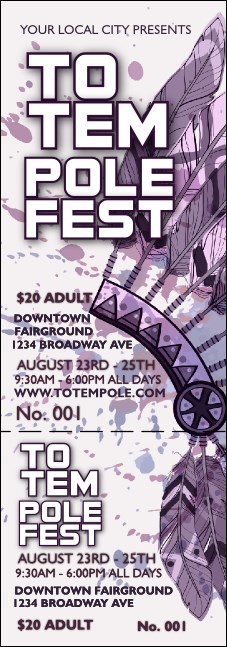 Headdress Event Ticket Product Front