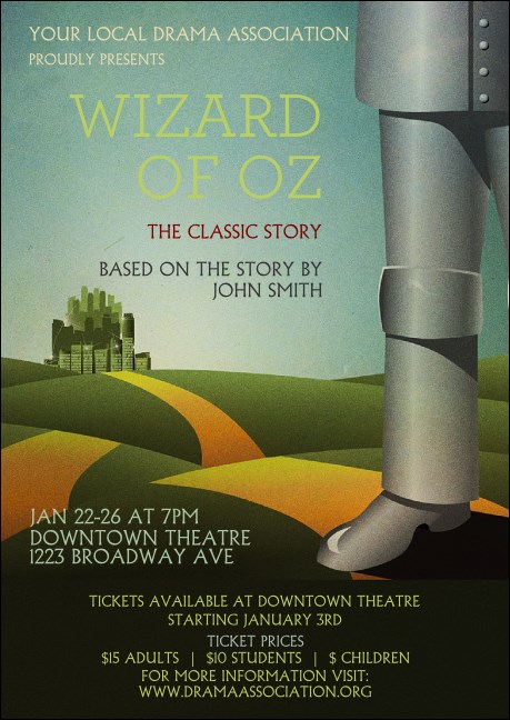 Wizard of Oz Postcard Product Front