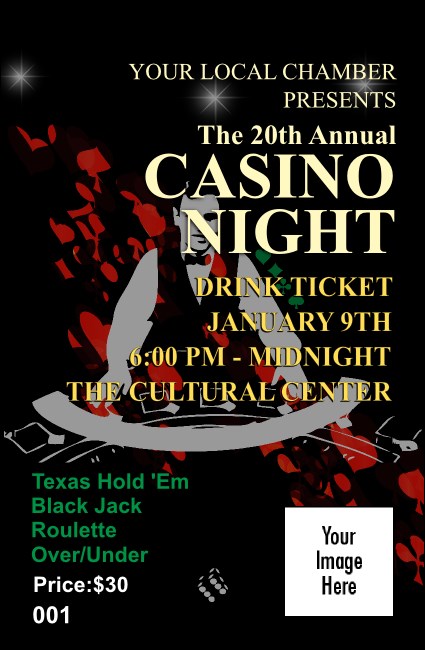 Casino Dealer Drink Ticket Product Front