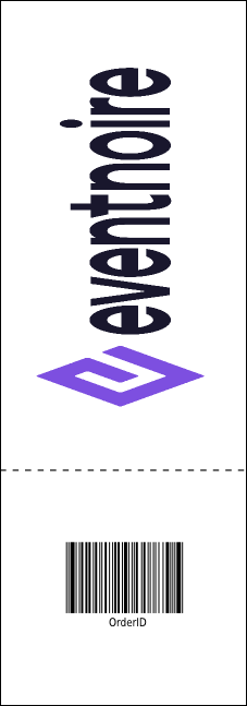 Blue Flower Raffle Ticket Product Back