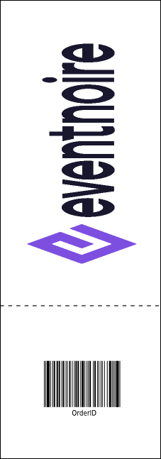 Orange Geometric Raffle Ticket Product Back