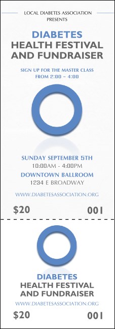 Diabetes Event Ticket Product Front
