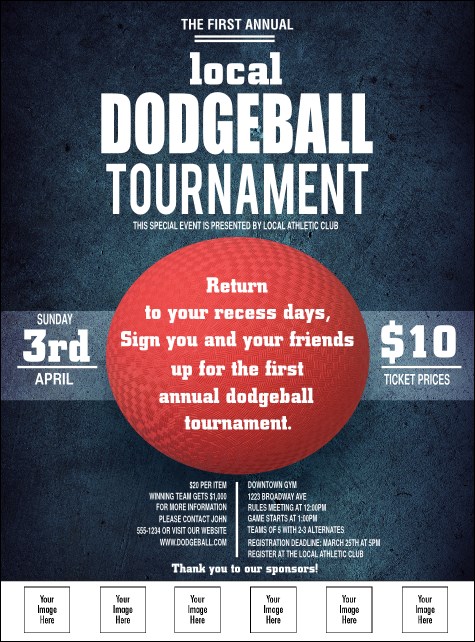 Dodgeball Logo Flyer