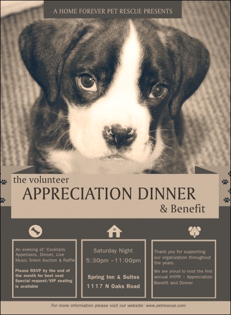 Humane Society Invitation Product Front