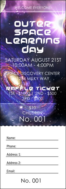 Outer Space Raffle Ticket