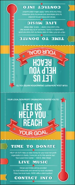 Fundraising Thermometer Table Tent Product Front