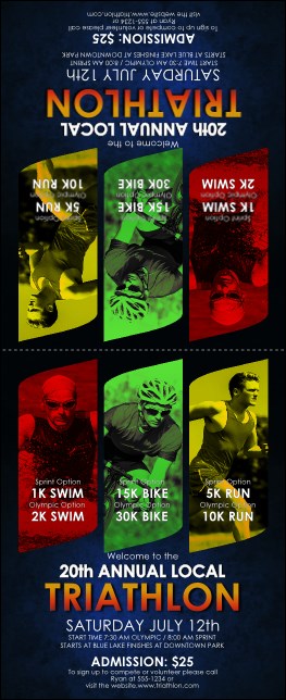 Triathlon Table Tent Product Front