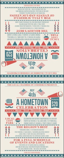 Fourth of July Hometown Table Tent