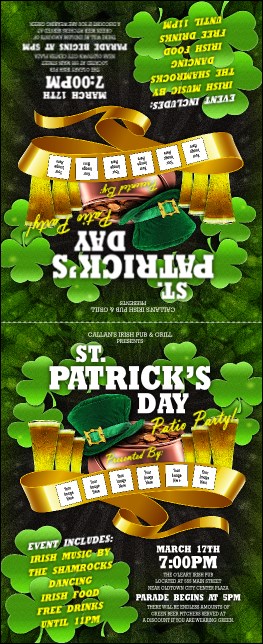 St. Patrick's Day Party Table Tent Product Front