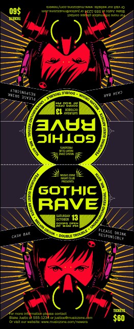 Goth Rave Table Tent Product Front