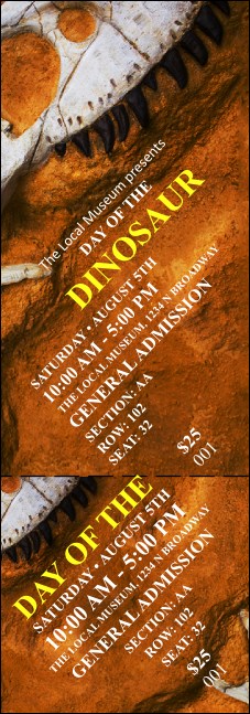Dinosaur Reserved Event Ticket