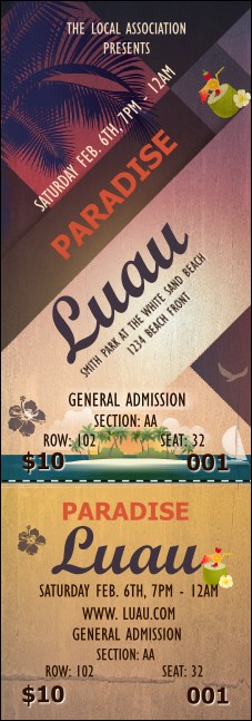 Paradise Reserved Event Ticket Product Front