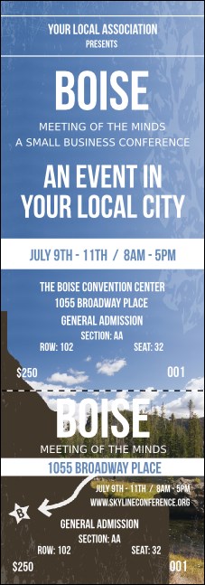 Boise 2 Reserved Event Ticket Product Front
