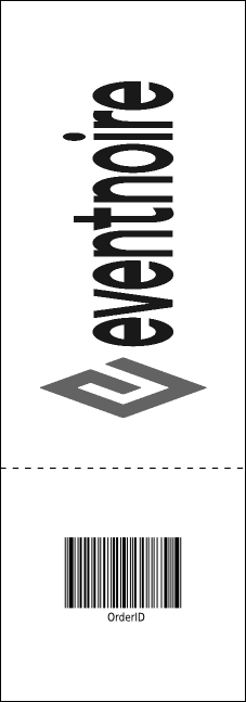 All Purpose Circles Black and White Raffle Ticket Product Back