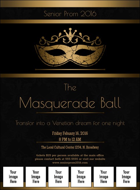 Masquerade Ball 3 Image Flyer