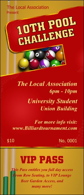 Pool Challenge VIP Pass Product Front