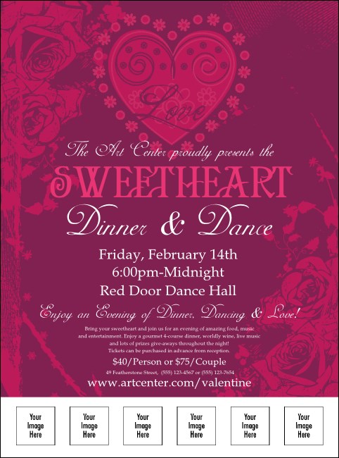 Valentine Heart Logo Flyer Product Front