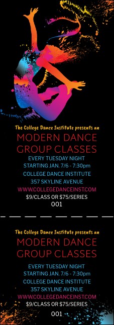 Modern Dance Black Event Ticket 0007