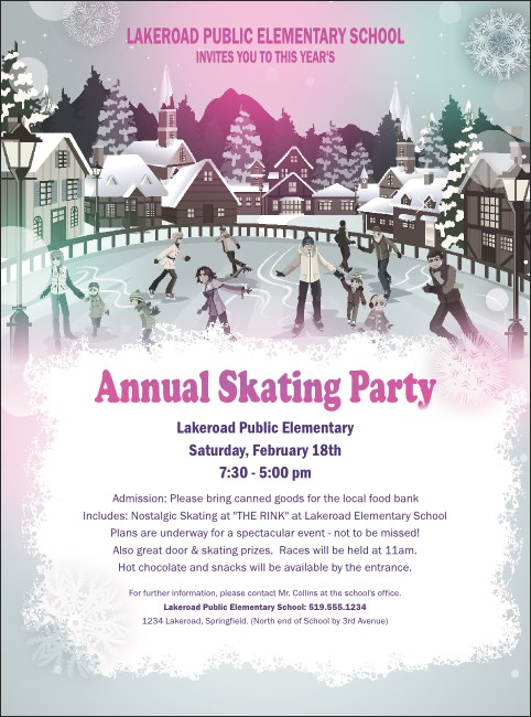 Skating Party Flyer Product Front
