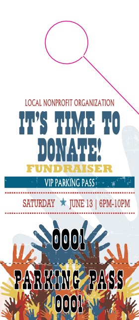 Fundraising Hands Hang Tag