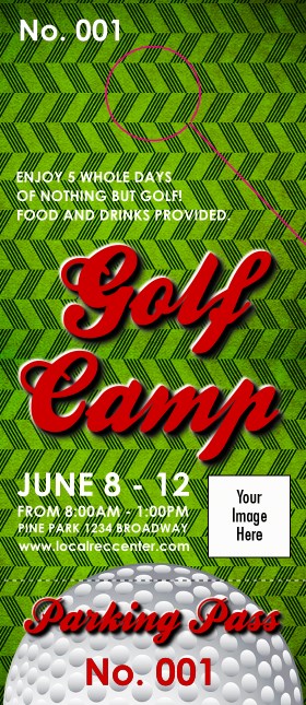 Golf Camp Hang Tag Product Front