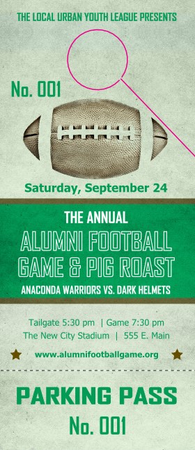 Football Green Hang Tag Product Front