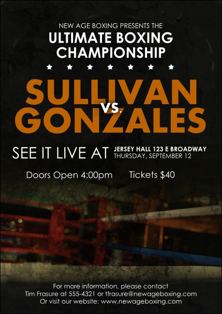 Boxing Postcard Mailer Product Front