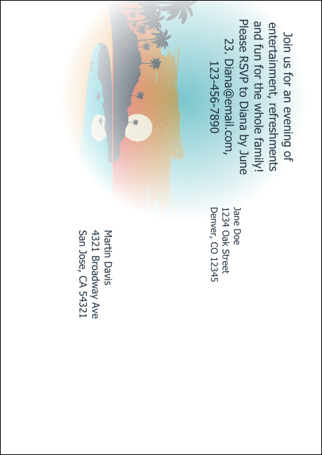 Beach Postcard Mailer Product Back