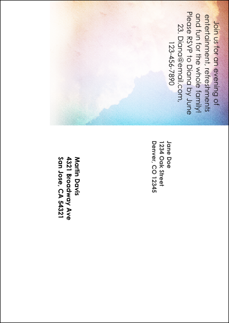 Clouds Postcard Mailer Product Back