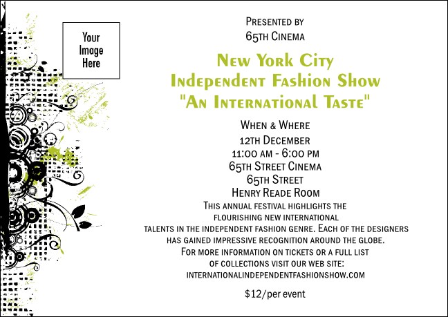 Fashion Show Postcard Mailer Product Front