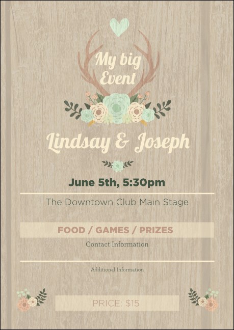 Flower Stag & Doe Postcard Mailer