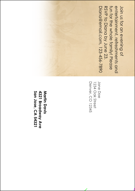 Year Parchment Postcard Mailer Product Back