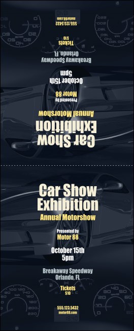 Car Show Speed Dial Table Tent