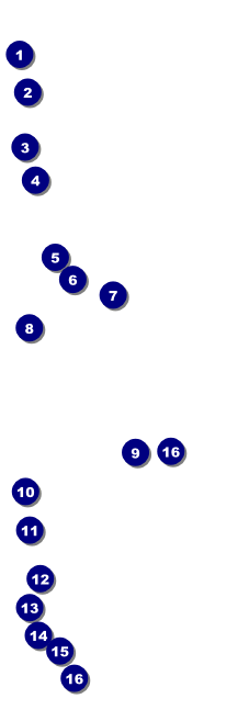 Pirate Ship Blue & Orange Event Ticket Front Field Markers