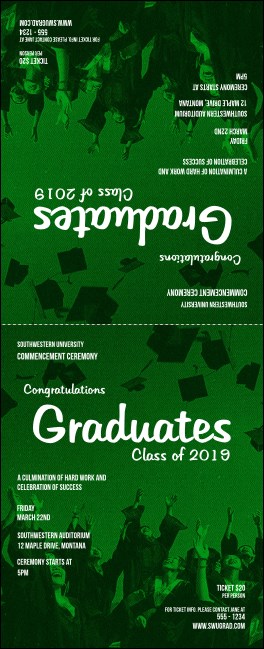 Graduation - Green Table Tent Product Front