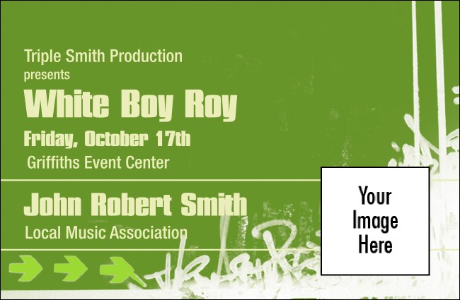 Hip Hop Green VIP Event Badge Small Product Front