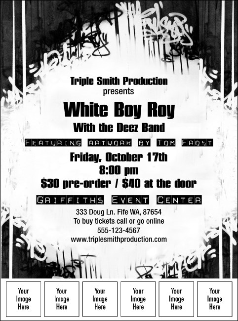 Hip Hop BW Flyer Product Front