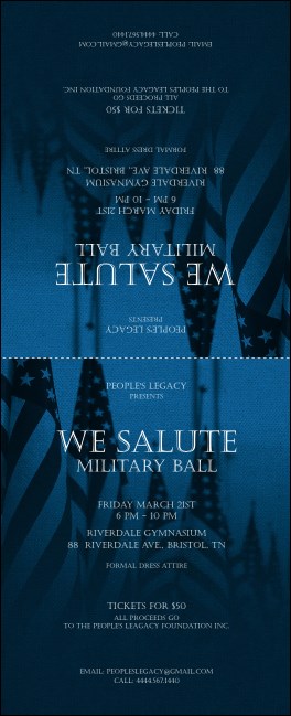 Military Ball - US Flags Table Tent