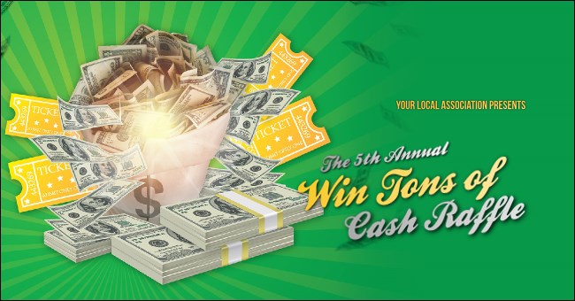 Cash Raffle Green Facebook Ad