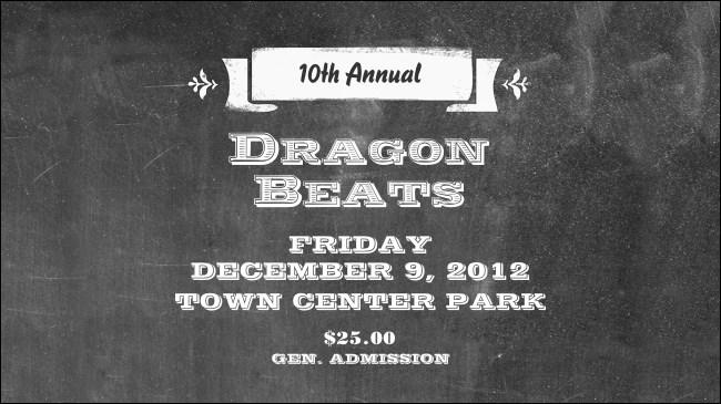 Retro Chalkboard Facebook Event Cover