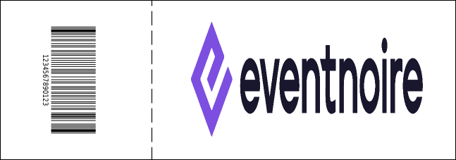 Abstract QR Event Ticket Product Back