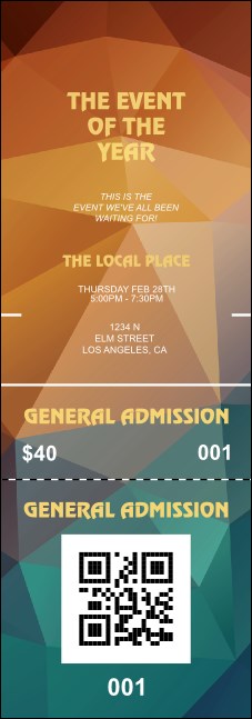 All Purpose Geometric QR Event Ticket