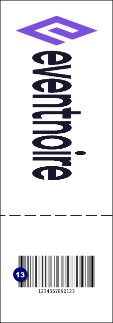 Big Logo Magenta QR Event Ticket Product Back