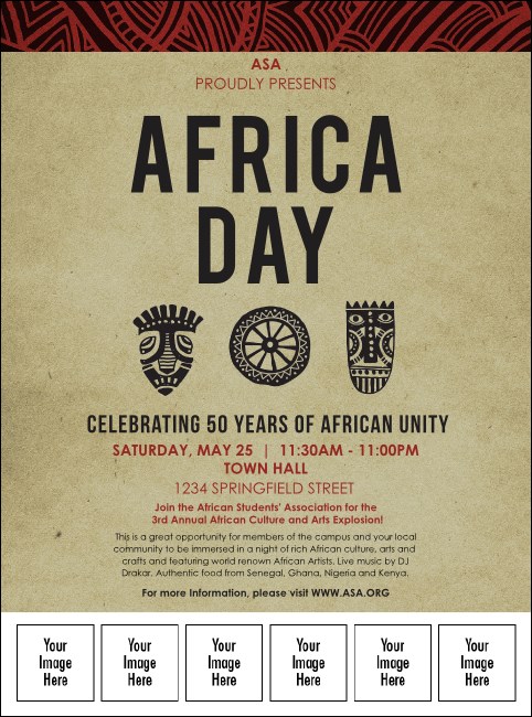 African Theme Logo Flyer Product Front