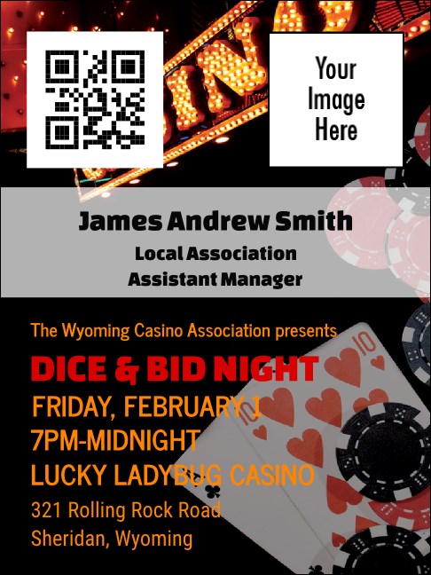 Casino Night Economy Event Badge Product Front