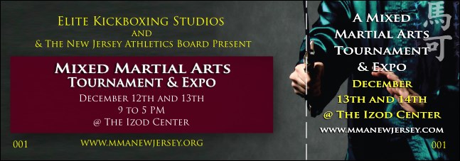 MMA Sword Green Event Ticket Product Front