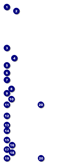 Football Blue Event Ticket Front Field Markers