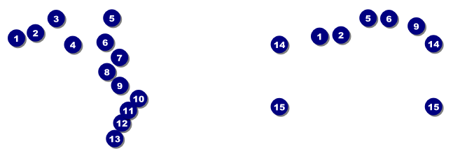 Blue and White General Admission Ticket Front Field Markers