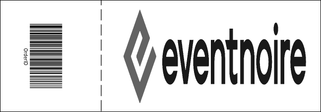 Christmas Black and White General Admission Ticket 001 Product Back